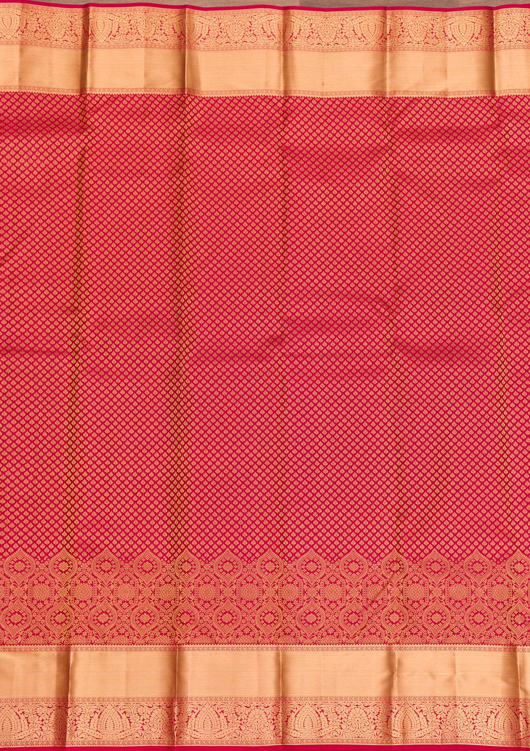 Rani Pink Zariwork Pure Silk Saree-Koskii