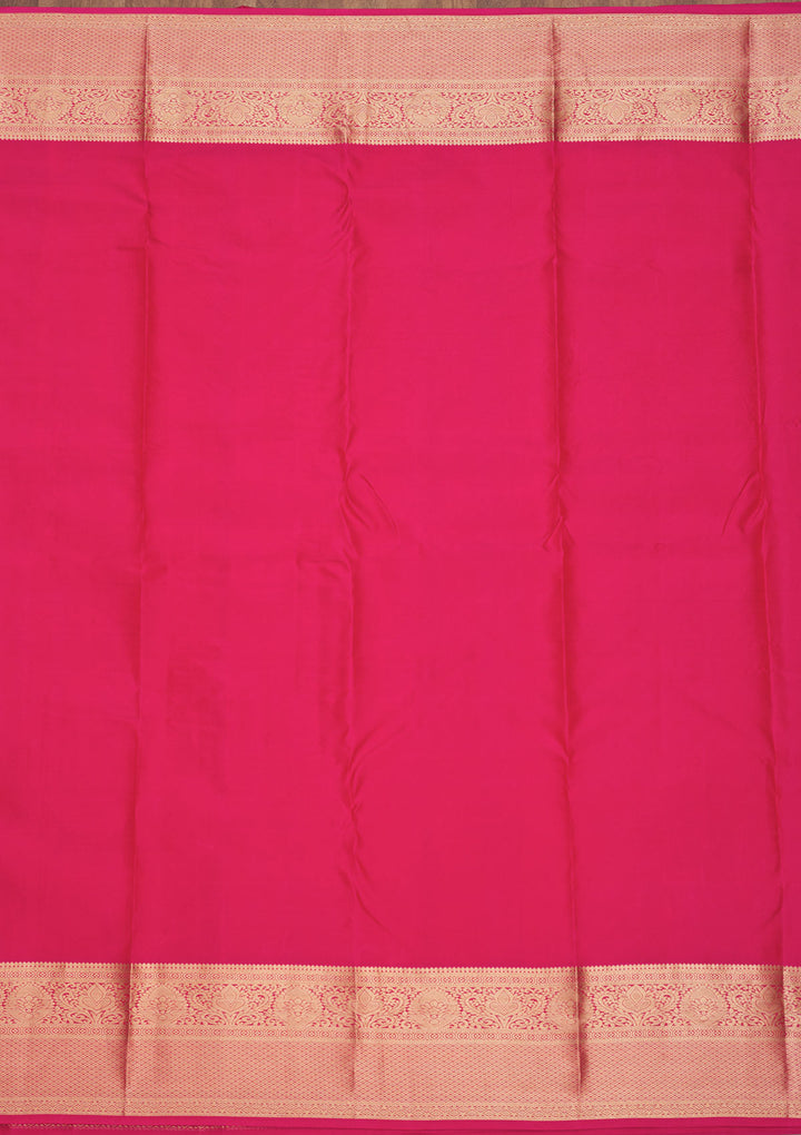 Rani Pink Zariwork Pure Silk Saree