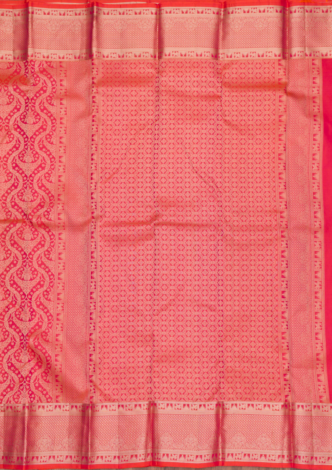 Rani Pink Zariwork Pure Silk Saree