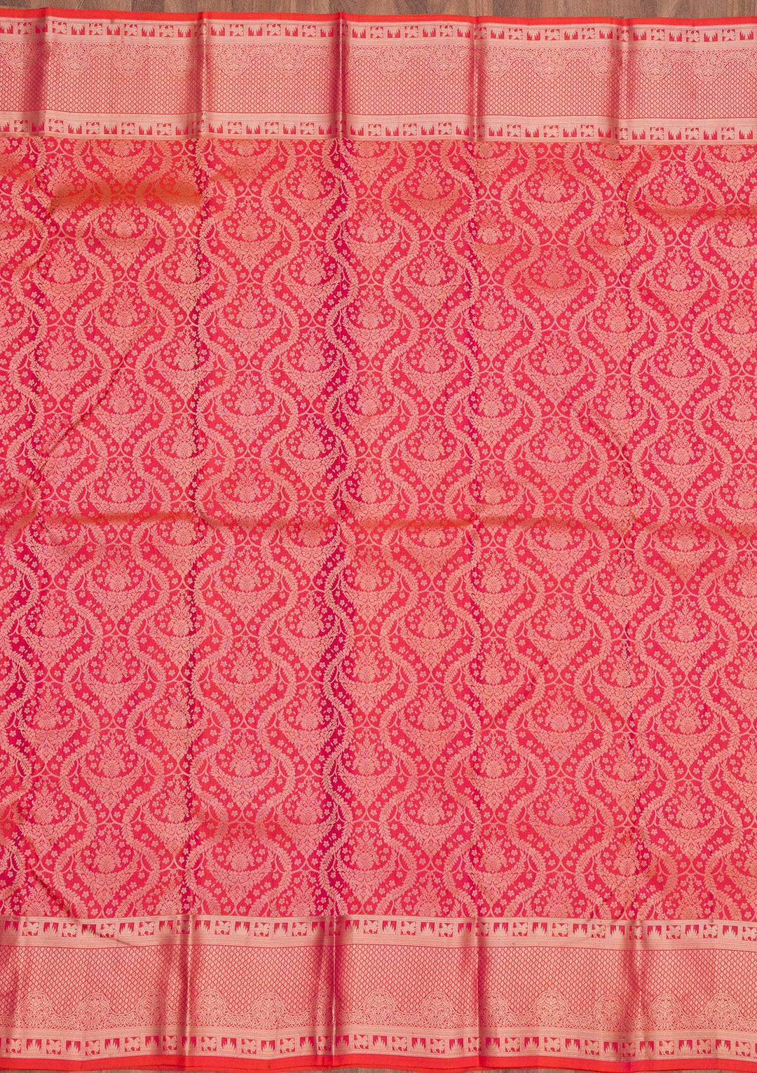 Rani Pink Zariwork Pure Silk Saree