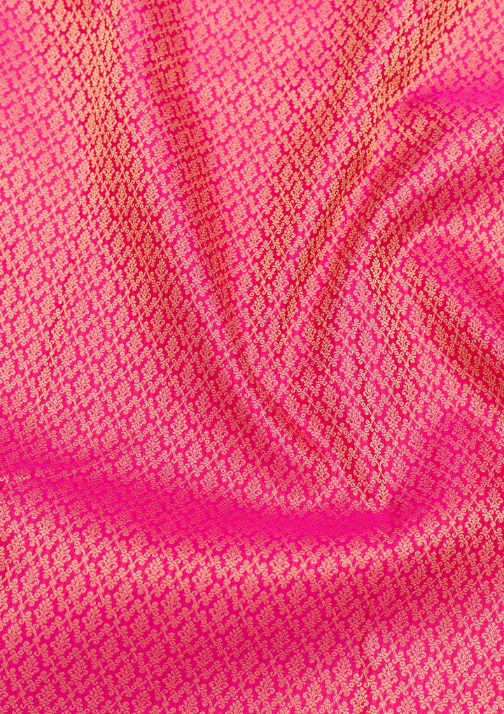 Rani Pink Zariwork Pure Silk Saree