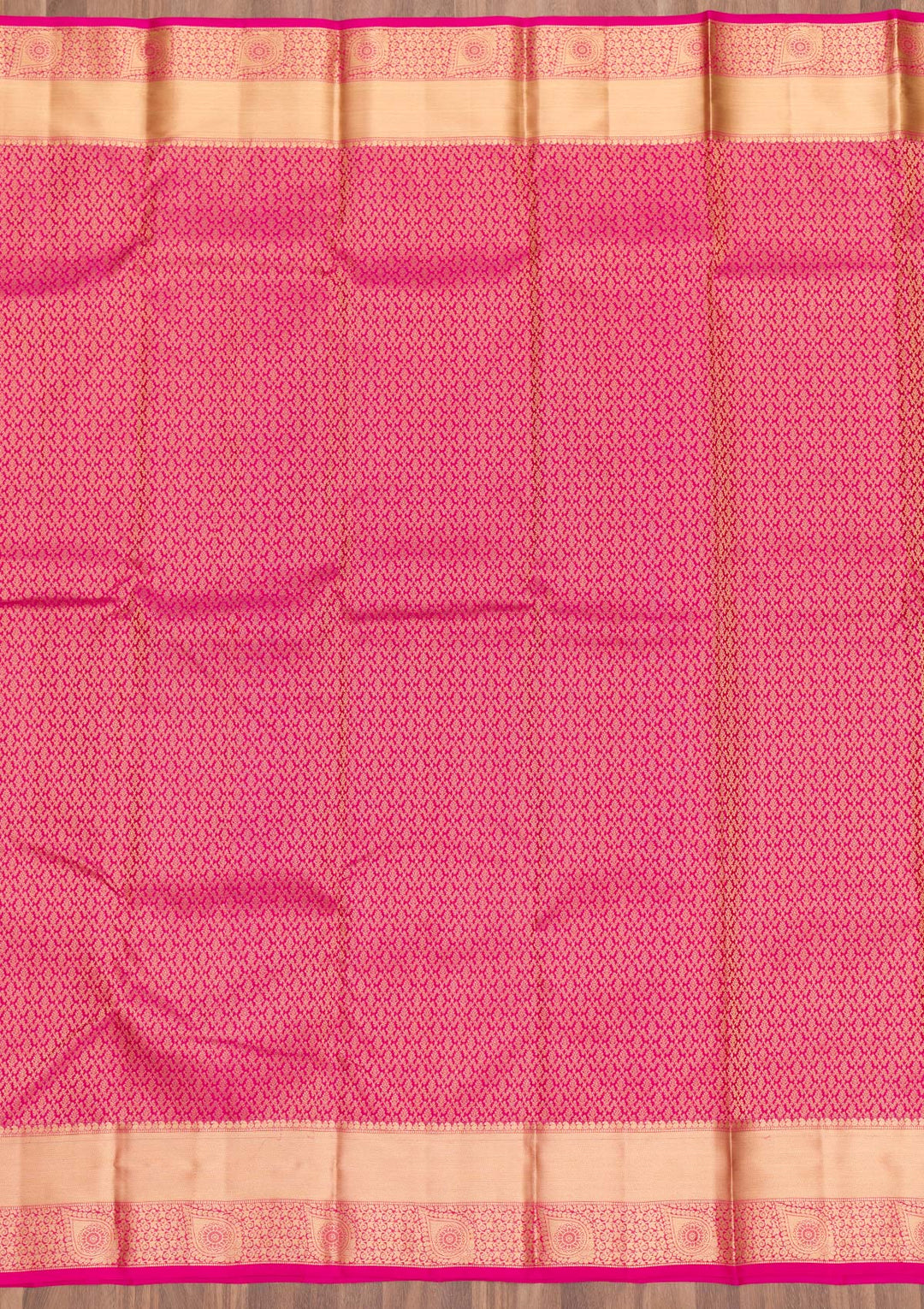Rani Pink Zariwork Pure Silk Saree