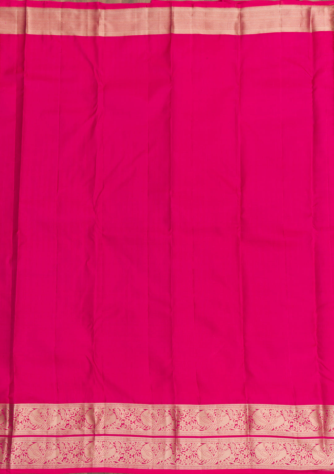 Rani Pink Zariwork Pure Silk Saree