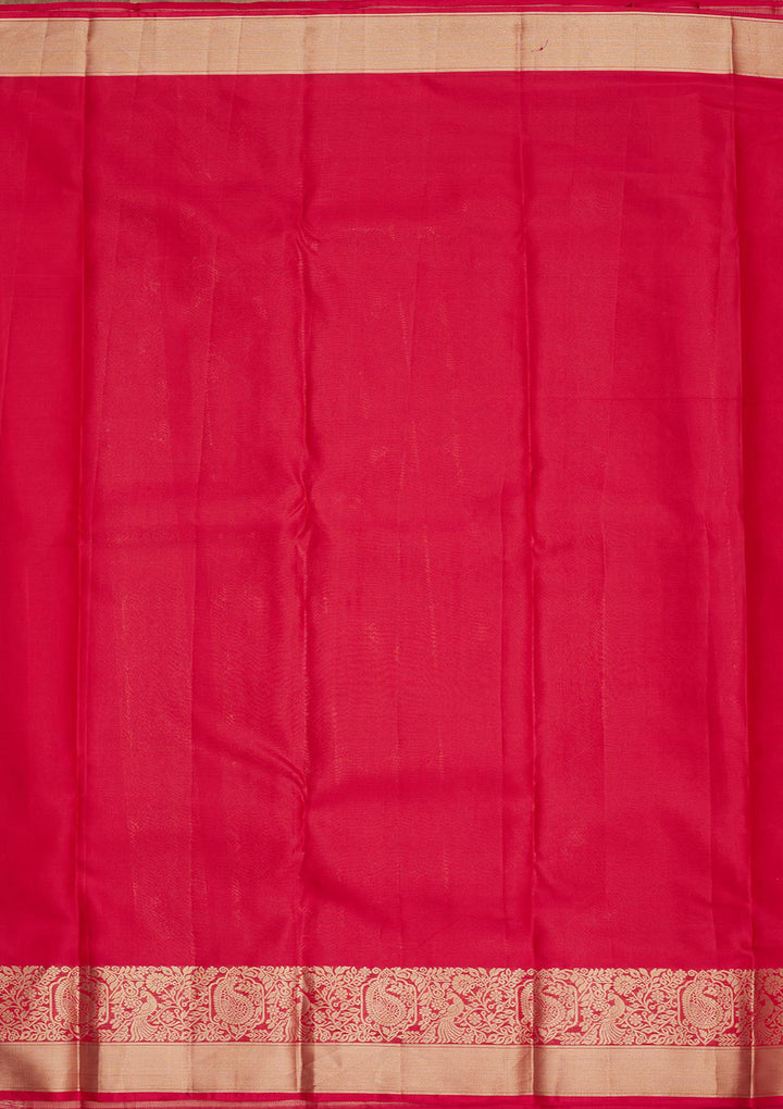 Rani Pink Zariwork Pure Silk Saree