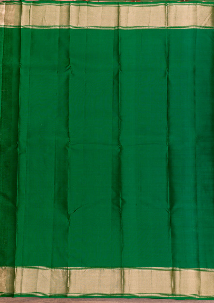 Rani Pink Zariwork Pure Silk Saree-Koskii