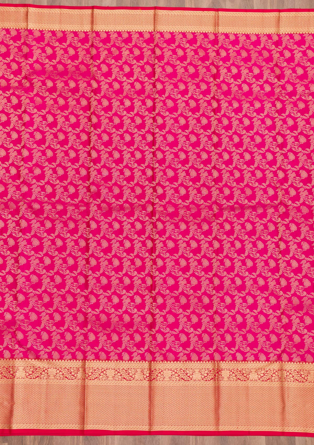 Rani Pink Zariwork Pure Silk Saree