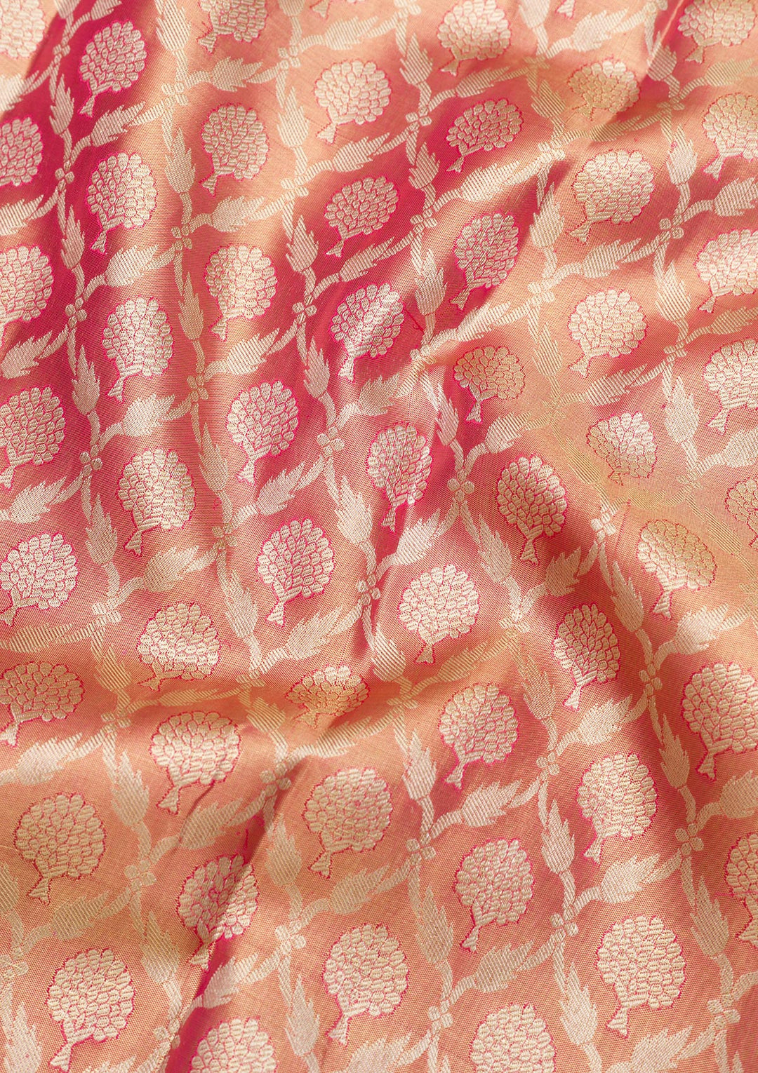 Rani Pink Zariwork Kanjivaram Pure Silk Saree