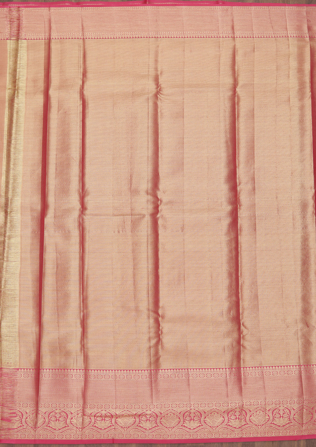 Rani Pink Zariwork Kanjivaram Pure Silk Saree