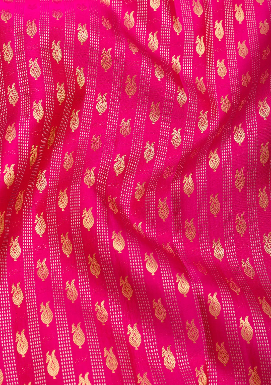Rani Pink Zariwork Pure Silk Saree