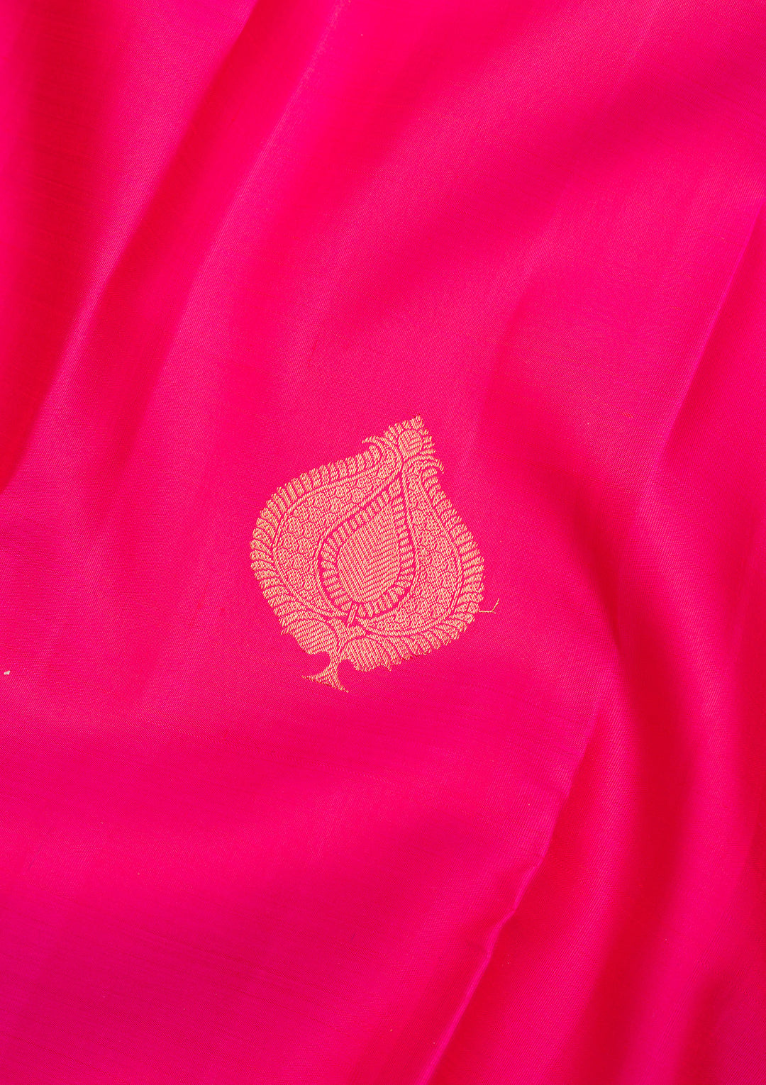 Rani Pink Zariwork Pure Silk Saree