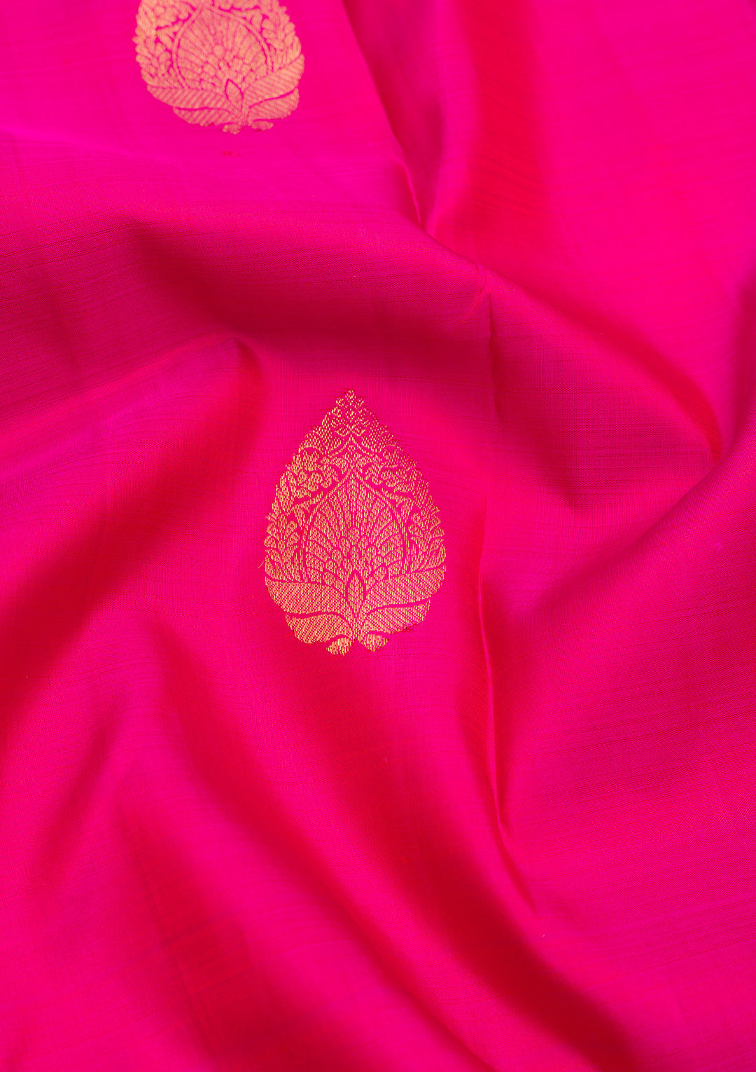 Rani Pink Zariwork Pure Silk Saree