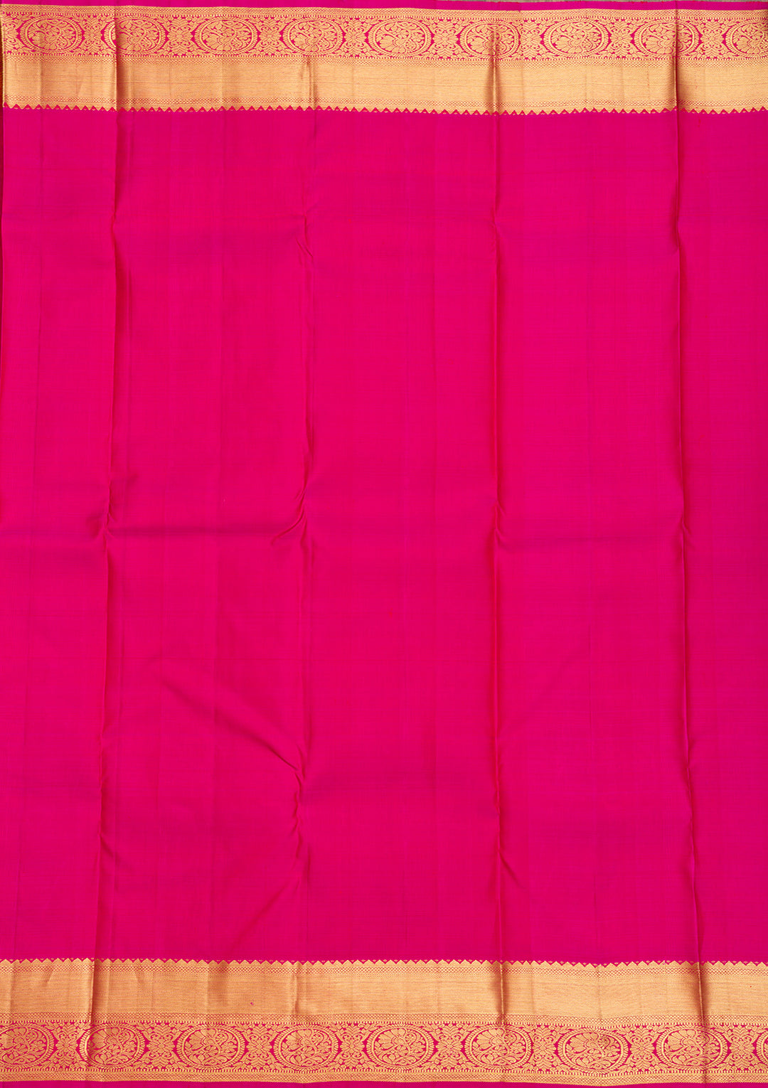 Rani Pink Zariwork Pure Silk Saree