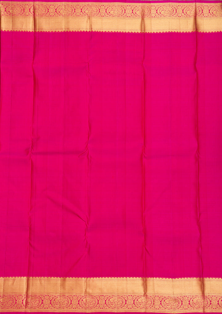 Rani Pink Zariwork Pure Silk Saree