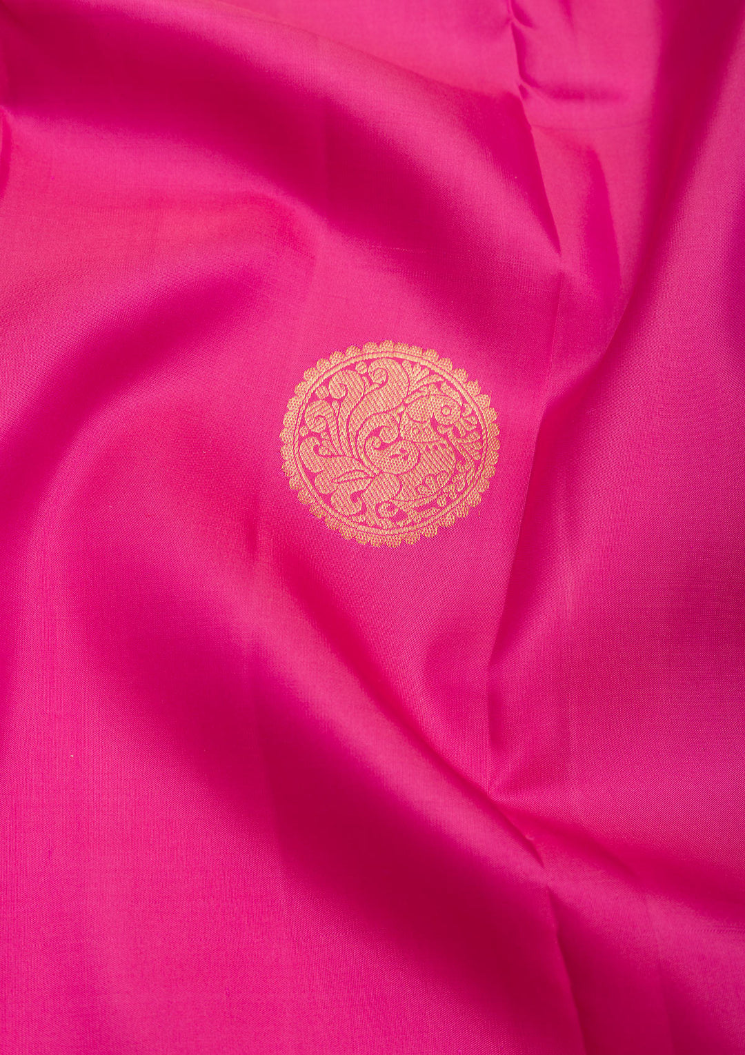 Rani Pink Zariwork Pure Silk Saree