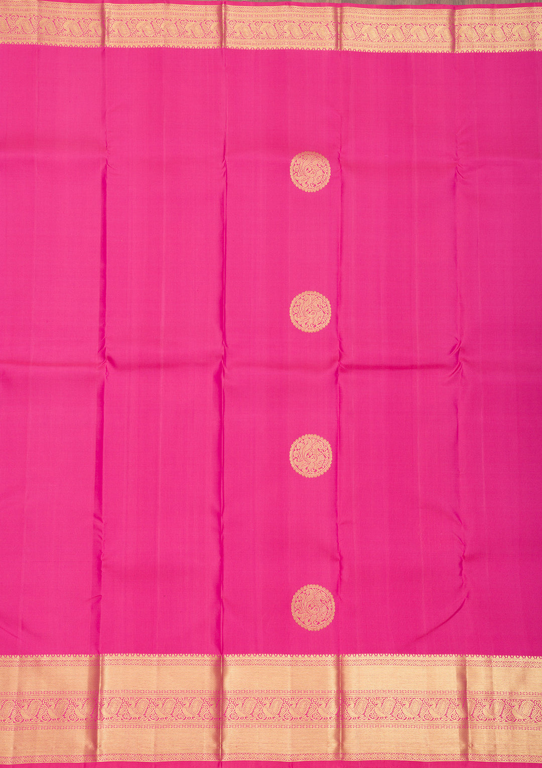 Rani Pink Zariwork Pure Silk Saree