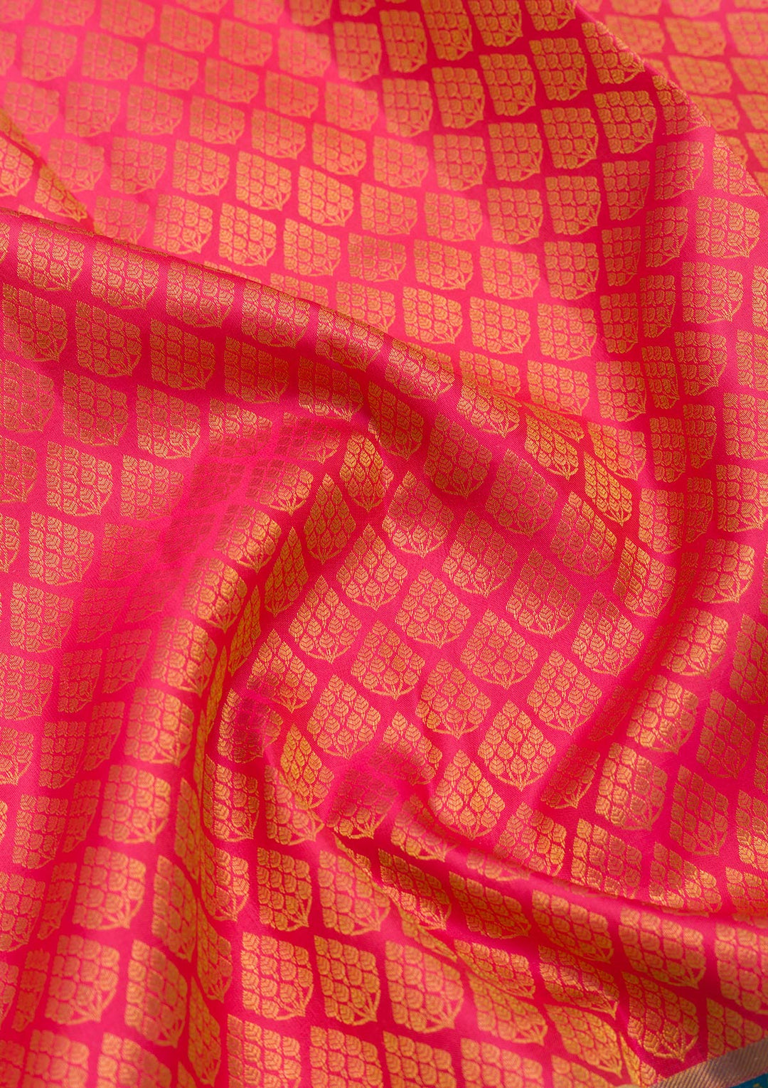 Rani Pink Zariwork Kanjivaram Pure Silk Saree