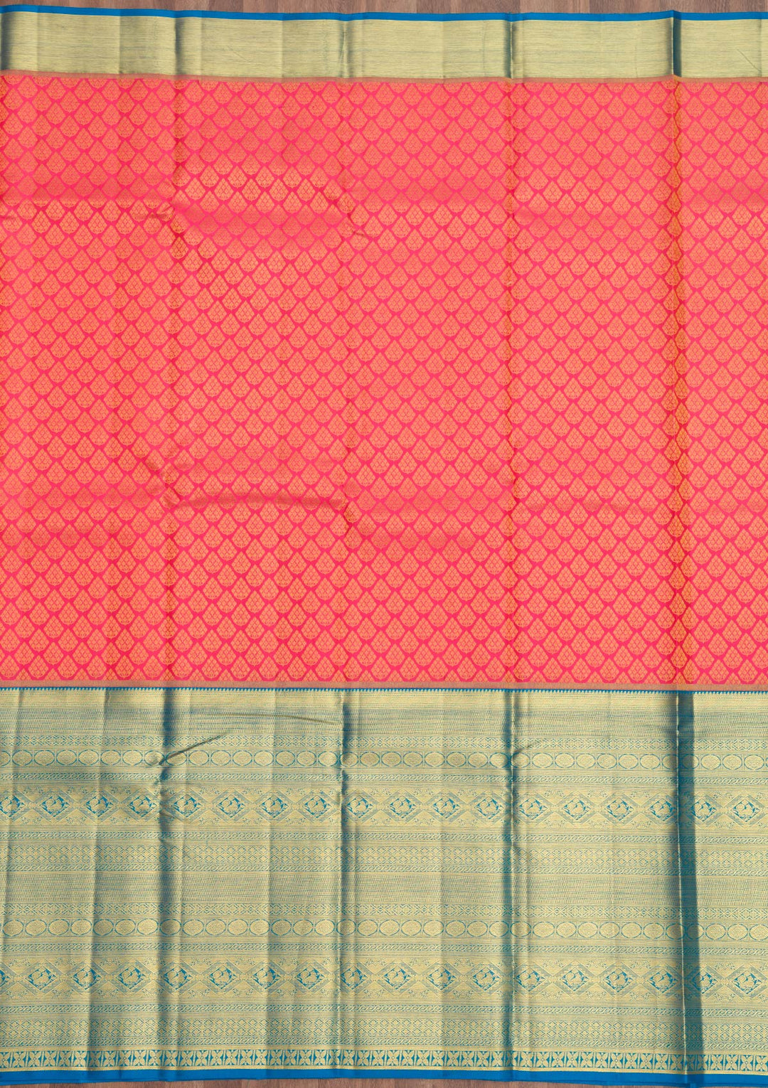 Rani Pink Zariwork Kanjivaram Pure Silk Saree