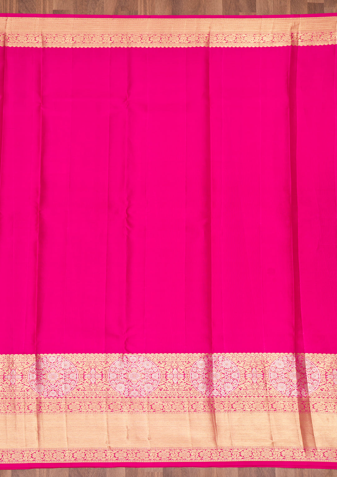 Rani Pink Zariwork Pure Silk Saree