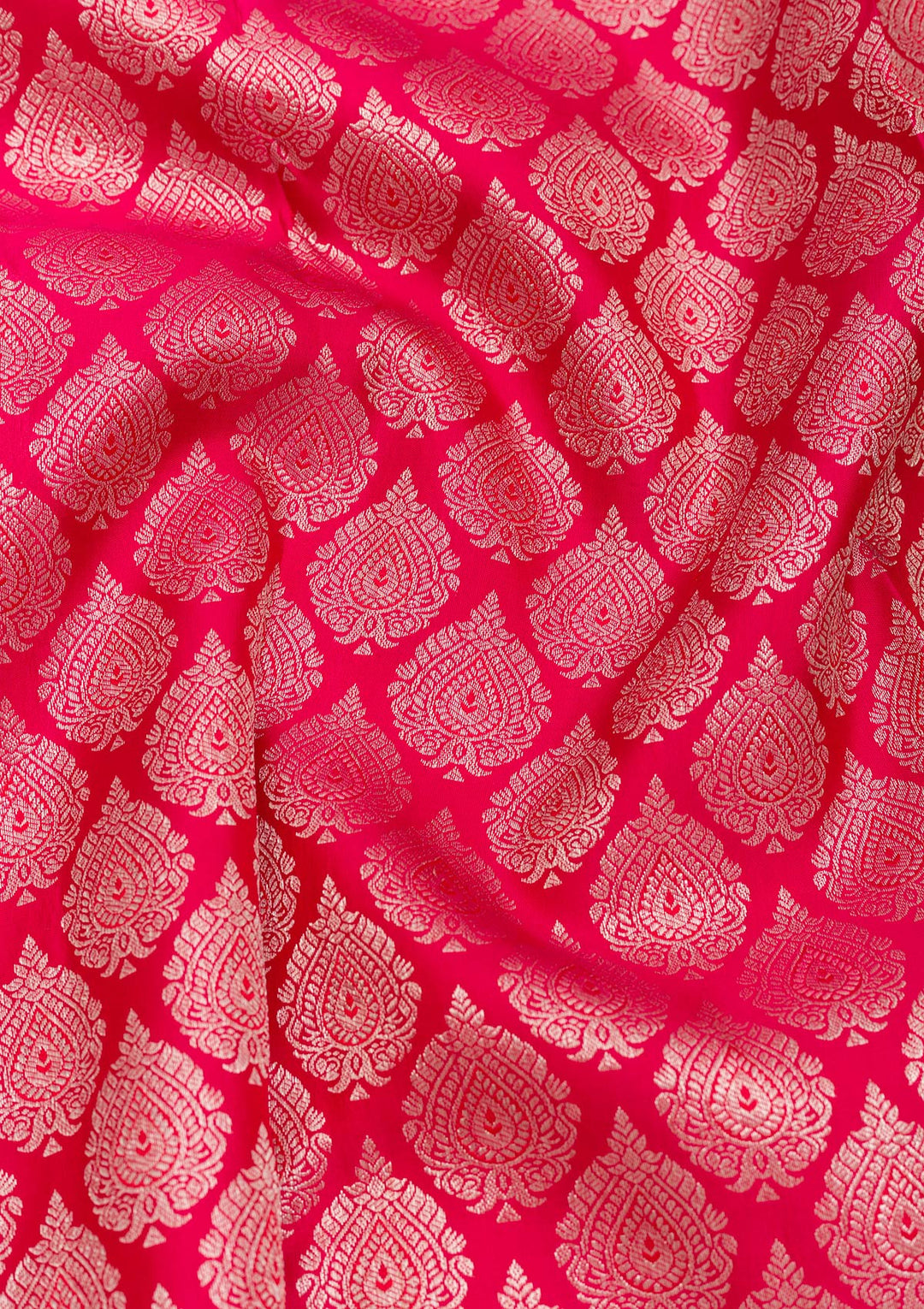 Rani Pink Zariwork Pure Silk Saree