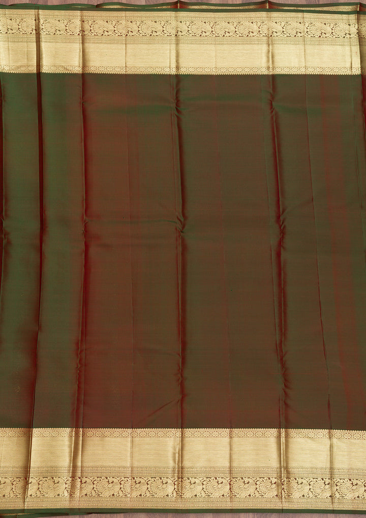 Rani Pink Zariwork Kanjivaram Pure Silk Saree