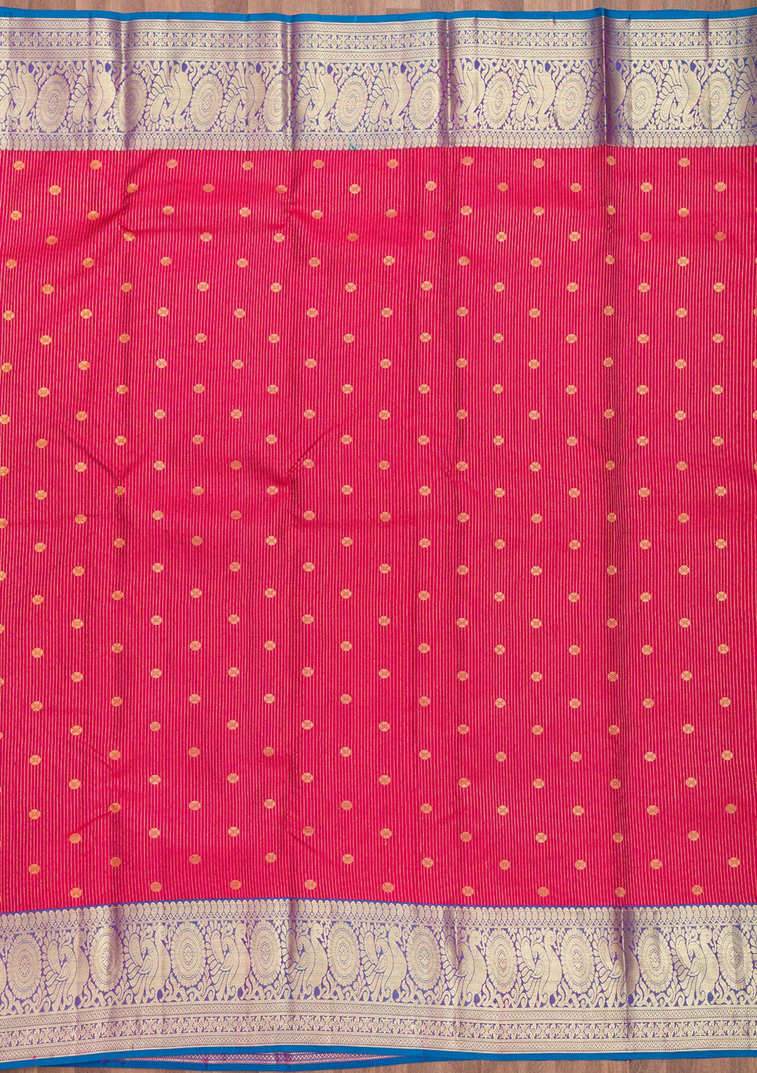 Rani Pink Zariwork Kanjivaram Pure Silk Saree