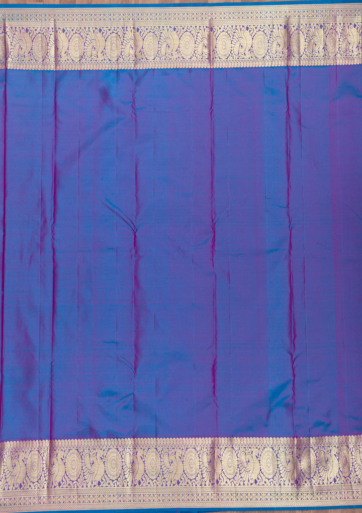 Rani Pink Zariwork Kanjivaram Pure Silk Saree