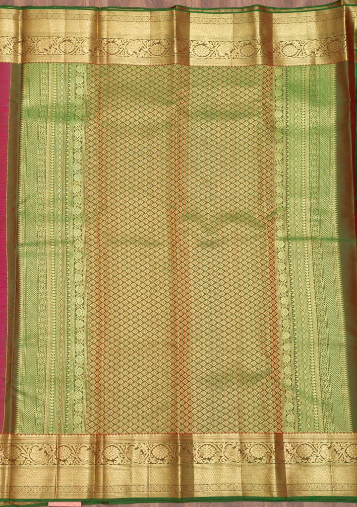 Rani Pink Zariwork Banarasi Pure Silk Saree