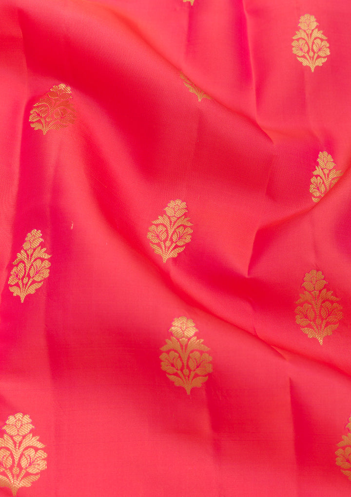 Rani Pink Zariwork Banarasi Pure Silk Saree