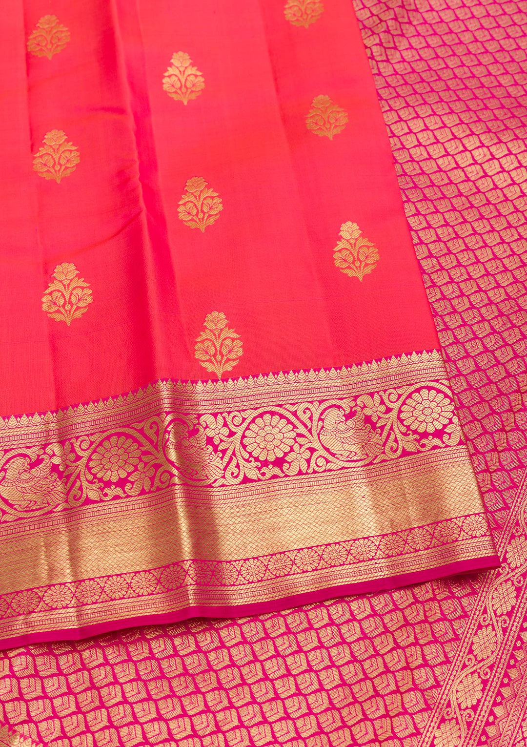 Rani Pink Zariwork Banarasi Pure Silk Saree