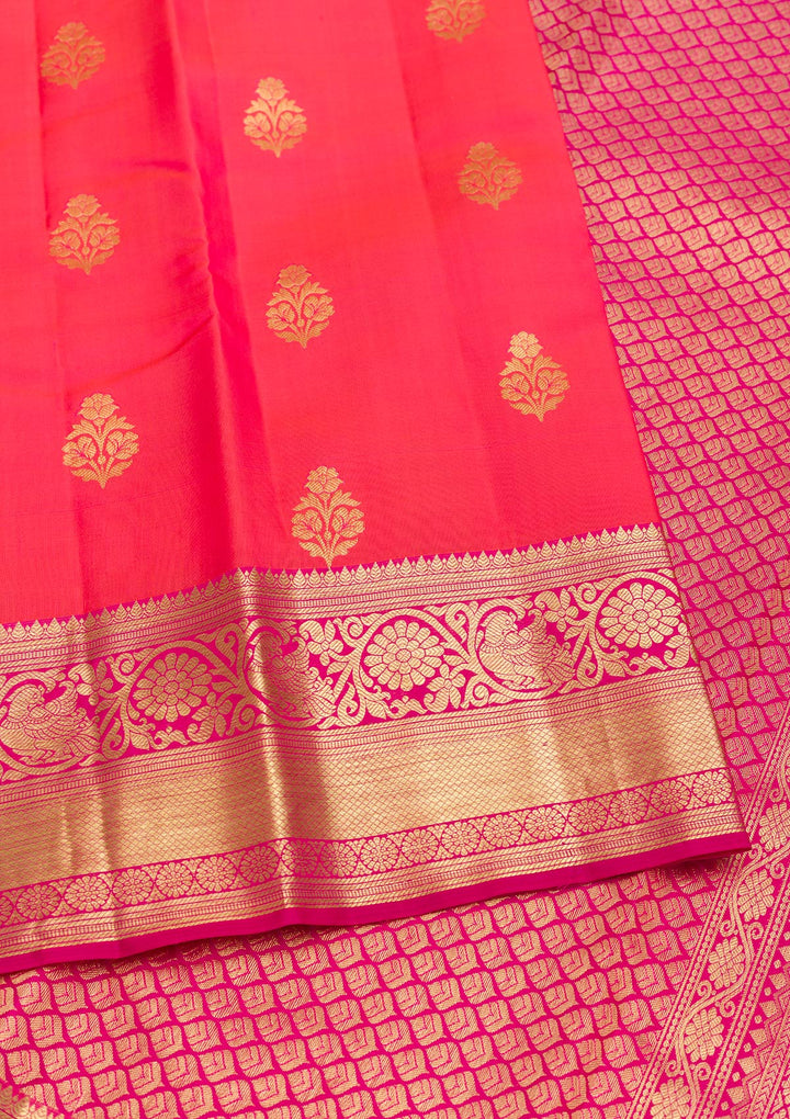 Rani Pink Zariwork Banarasi Pure Silk Saree