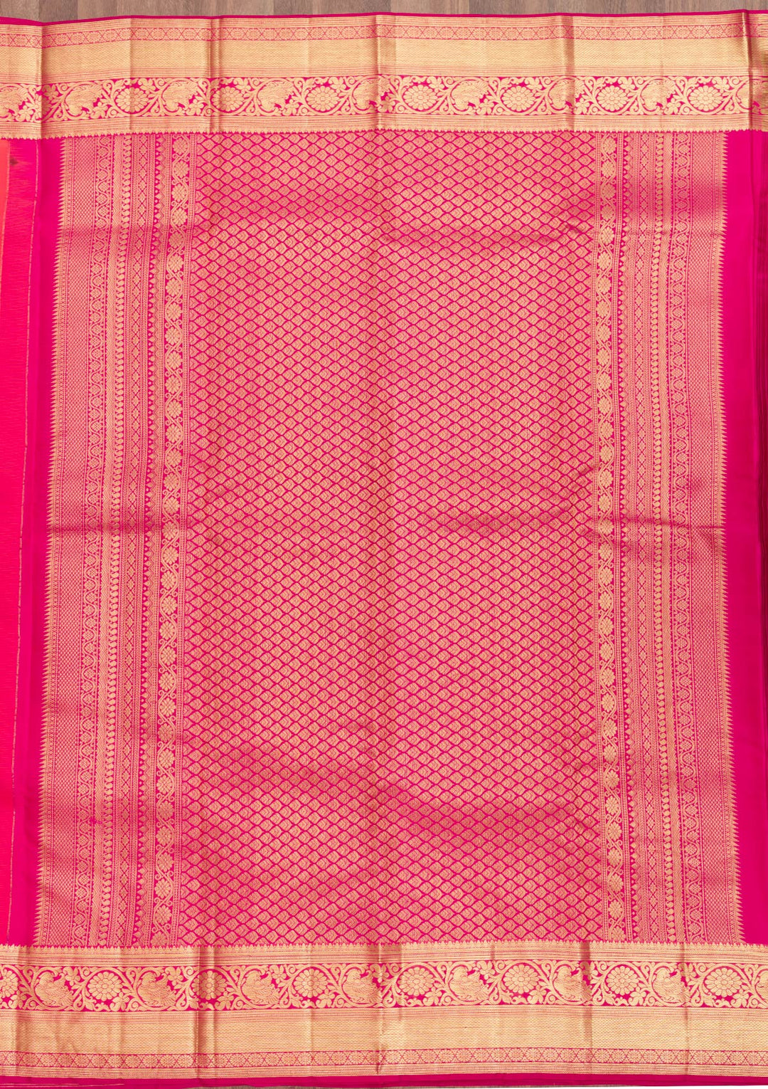 Rani Pink Zariwork Banarasi Pure Silk Saree