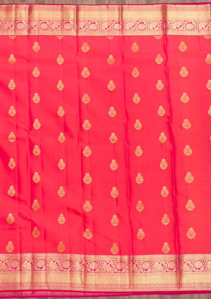 Rani Pink Zariwork Banarasi Pure Silk Saree
