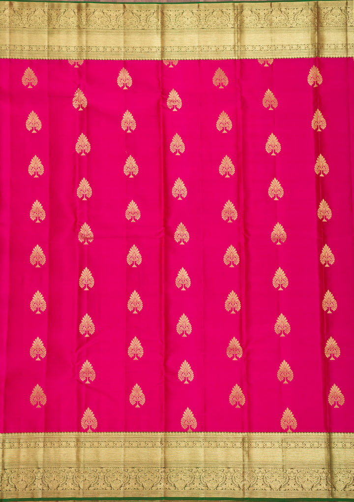 Rani Pink Zariwork Banarasi Pure Silk Saree