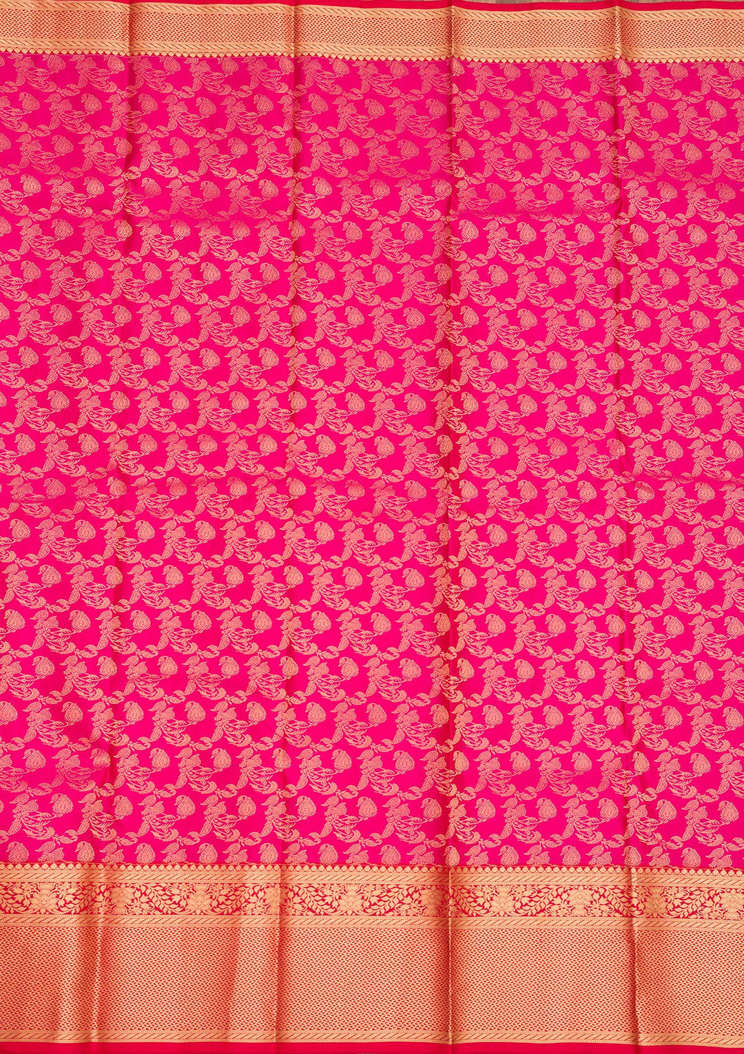 Rani Pink Zariwork Pure Silk Saree