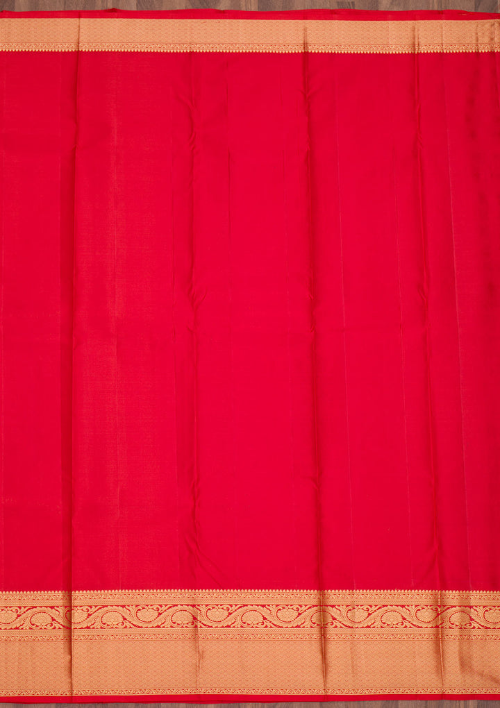 Rani Pink Zariwork Pure Silk Saree