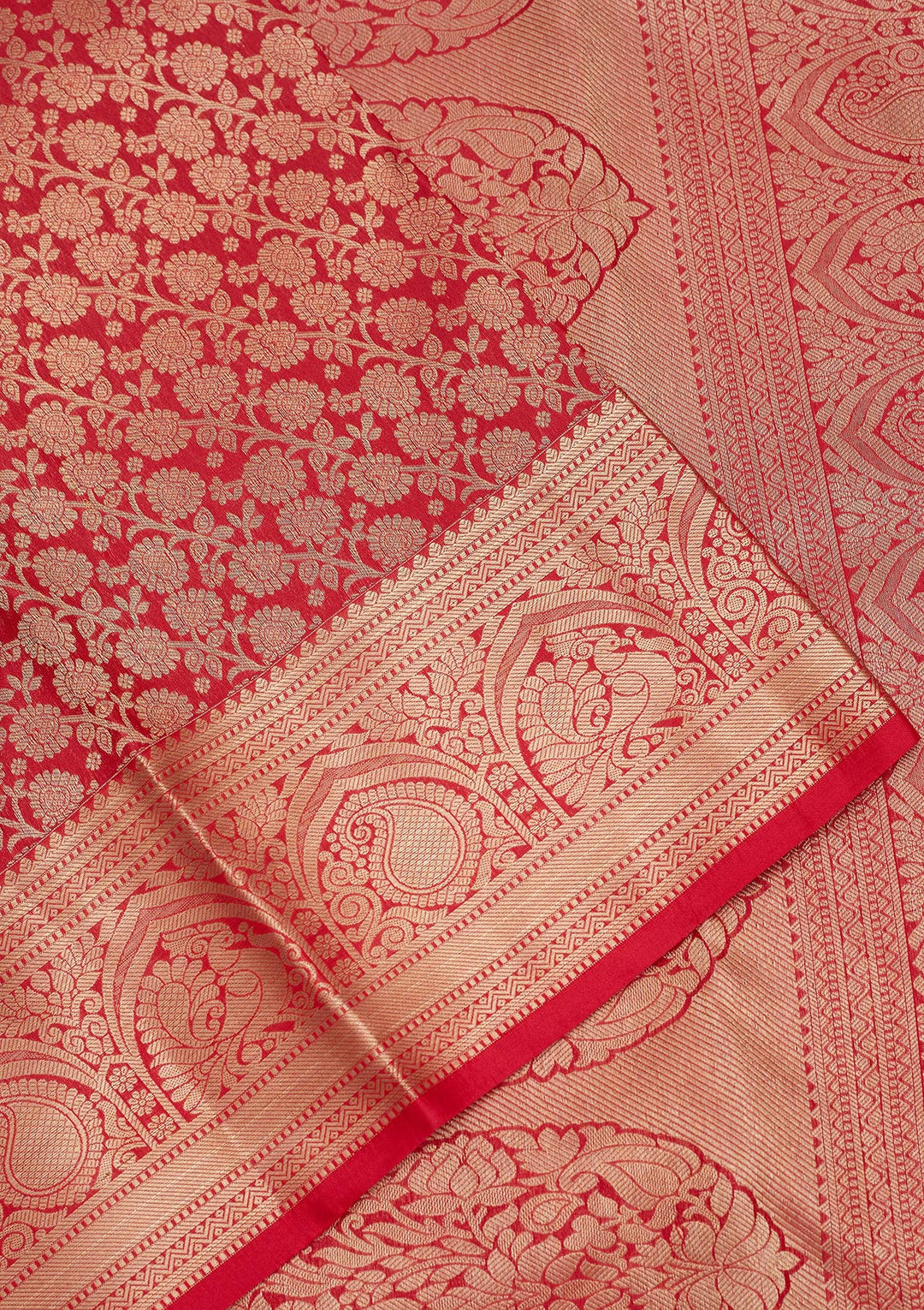 Rani Pink Zariwork Pure Silk Saree