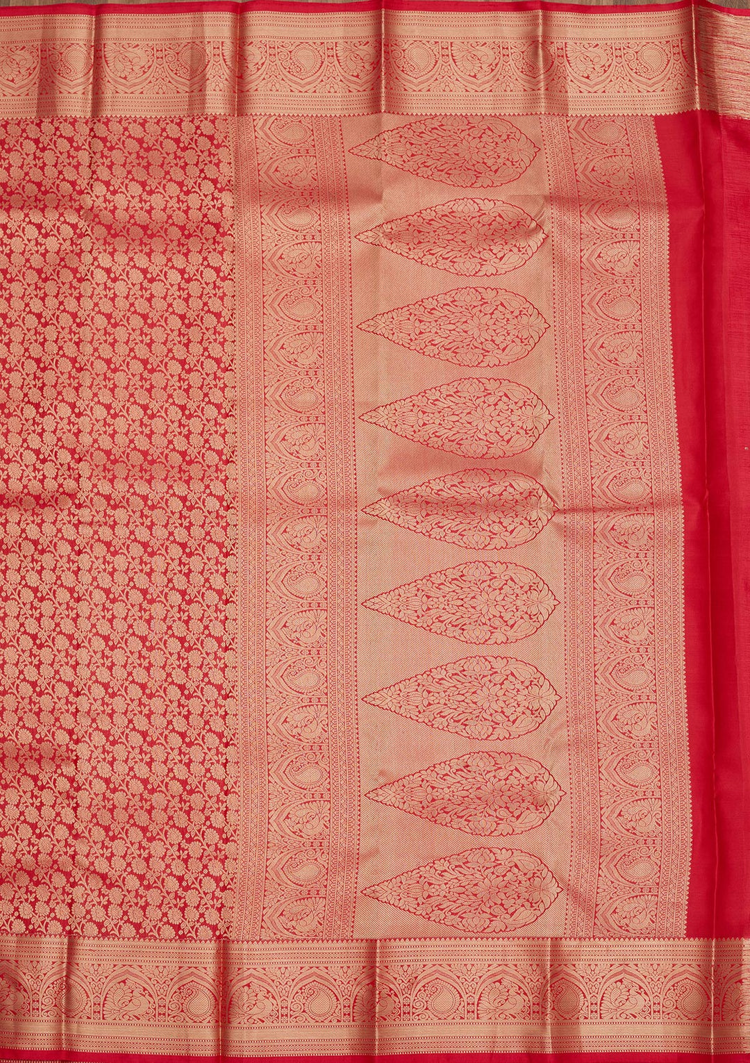 Rani Pink Zariwork Pure Silk Saree