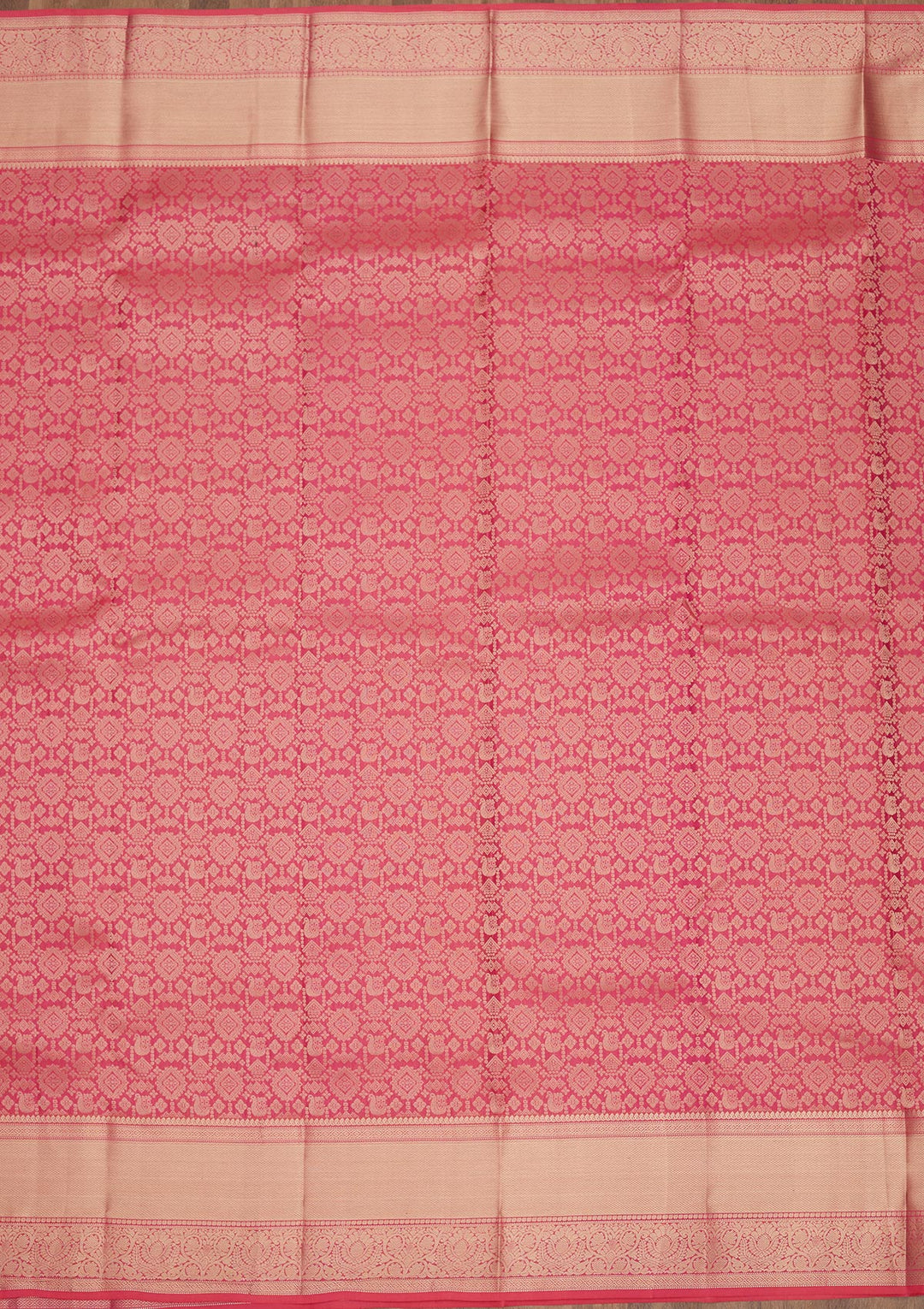 Rani Pink Zariwork Pure Silk Saree