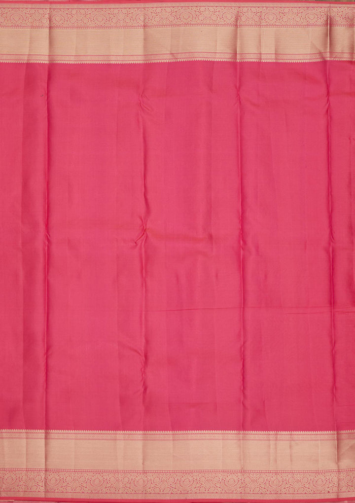 Rani Pink Zariwork Pure Silk Saree
