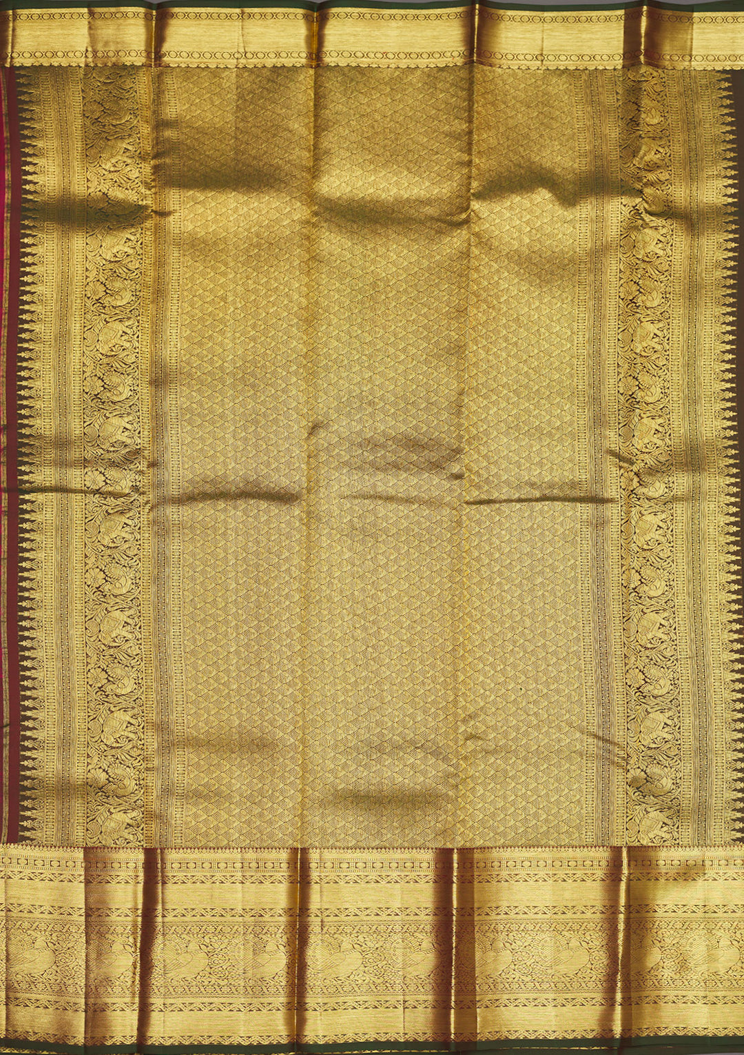 Rani Pink Zariwork Pure Silk Saree