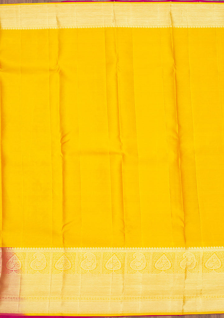 Rani Pink Zariwork Pure Silk Saree
