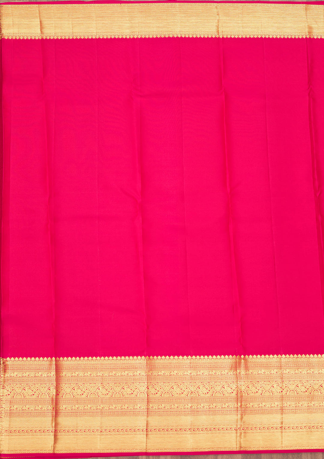 Rani Pink Zariwork Pure Silk Saree