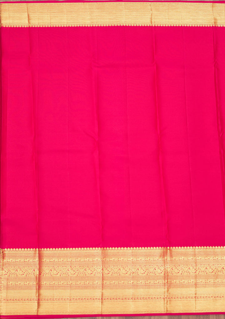 Rani Pink Zariwork Pure Silk Saree
