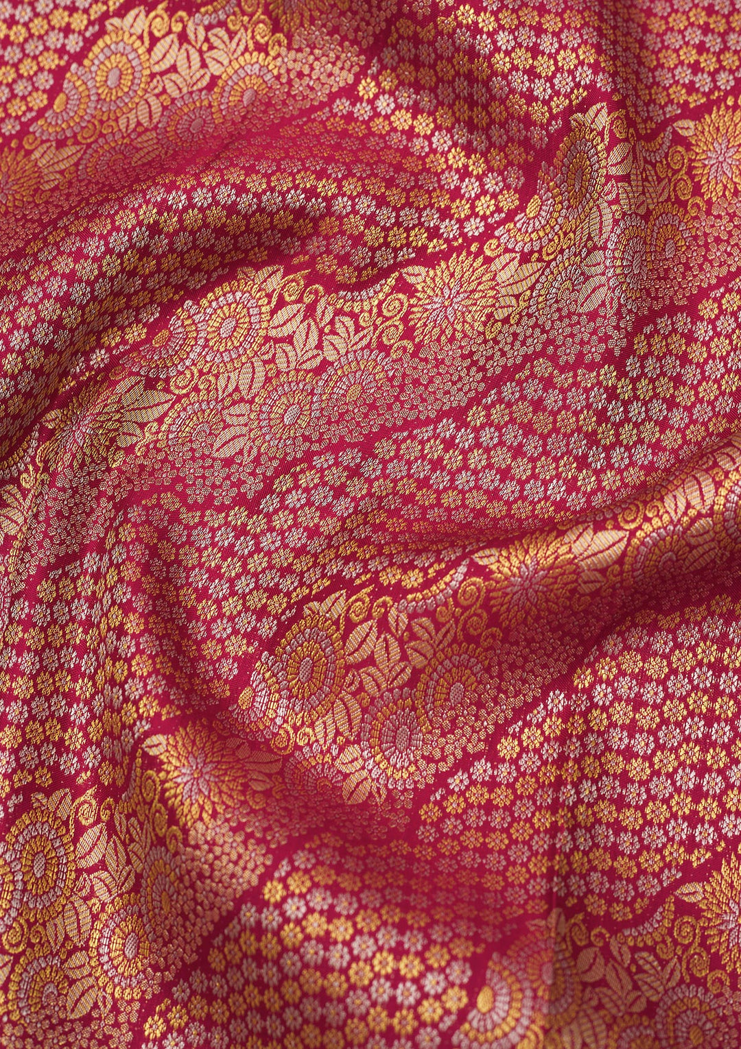 Rani Pink Zariwork Pure Silk Saree