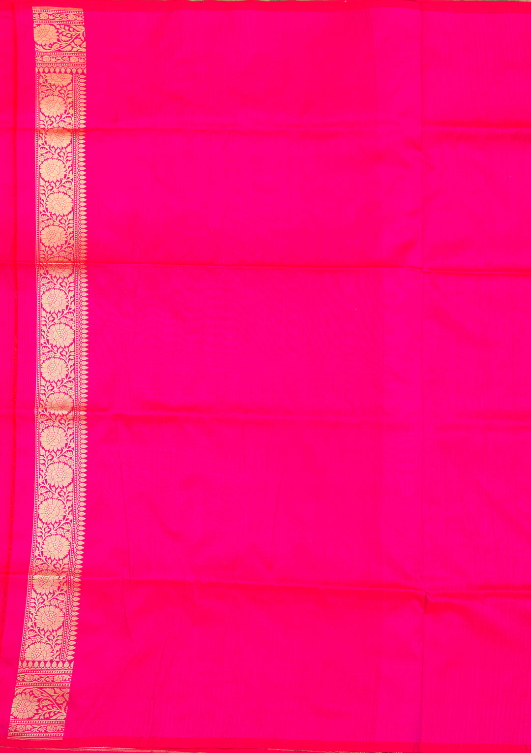 Rani Pink Zariwork Pure Silk Saree
