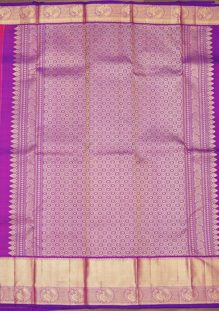 Rani Pink Zariwork Pure Silk Saree