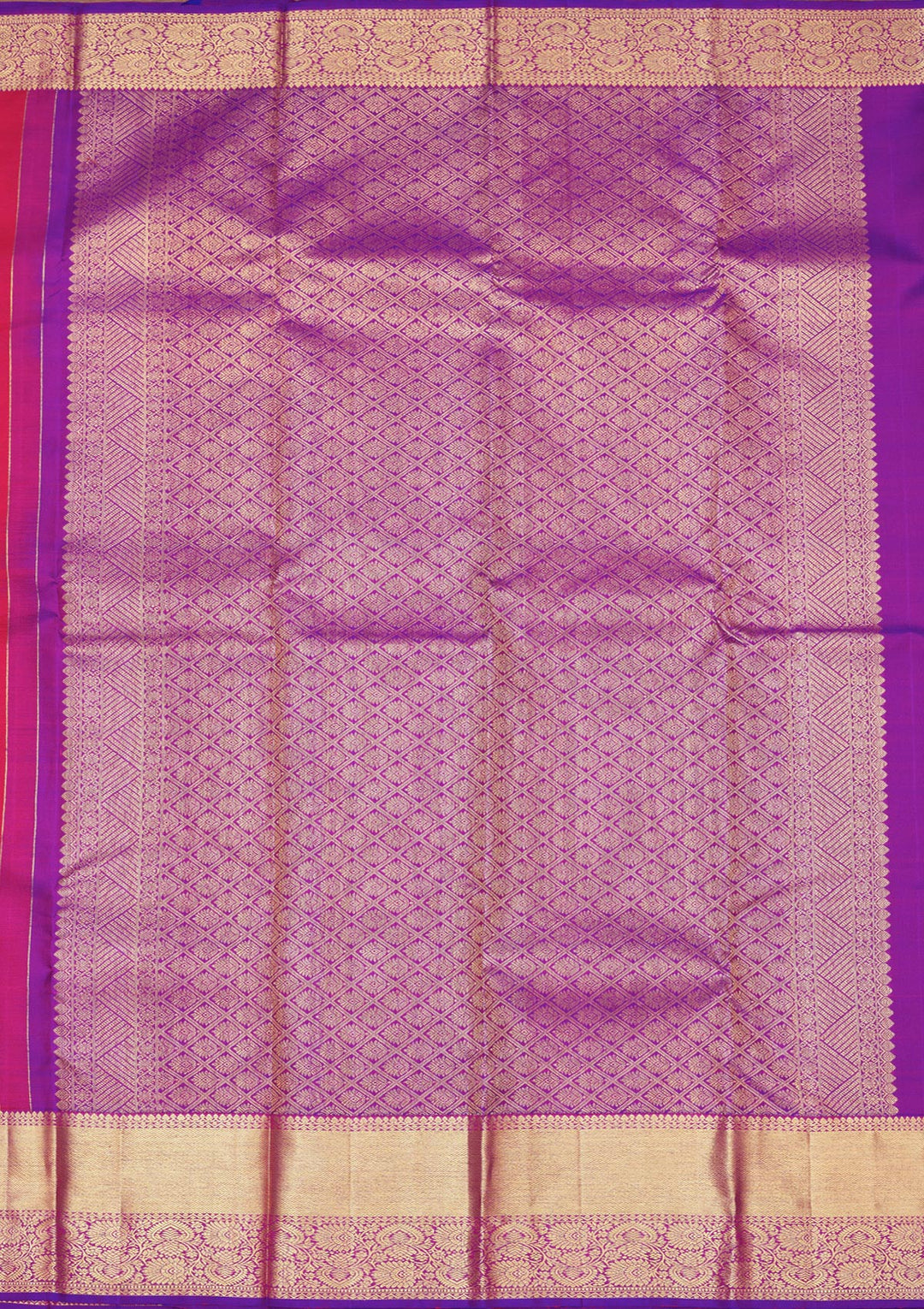 Rani Pink Zariwork Pure Silk Saree