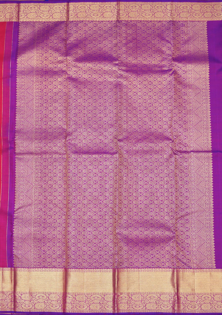 Rani Pink Zariwork Pure Silk Saree