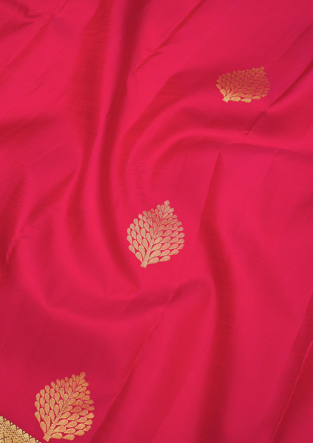 Rani Pink Zariwork Pure Silk Saree