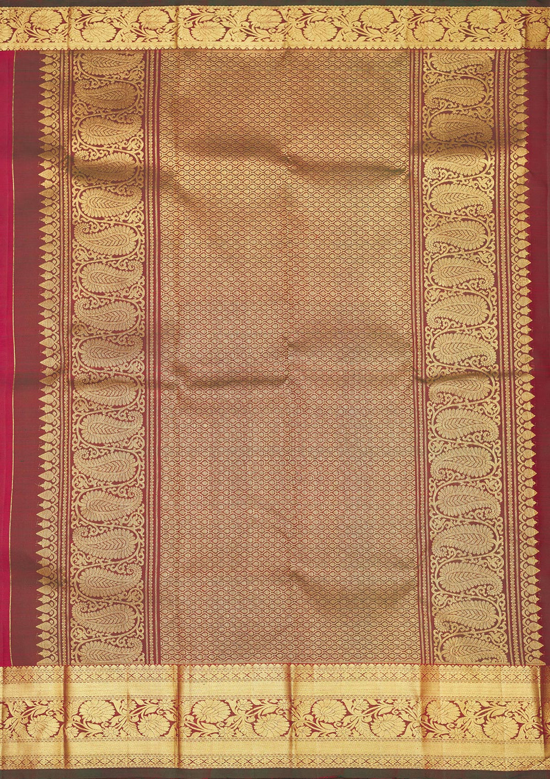 Rani Pink Zariwork Pure Silk Saree